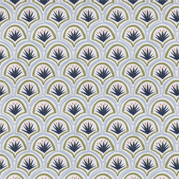 Art Deco Palm Pattern Print 