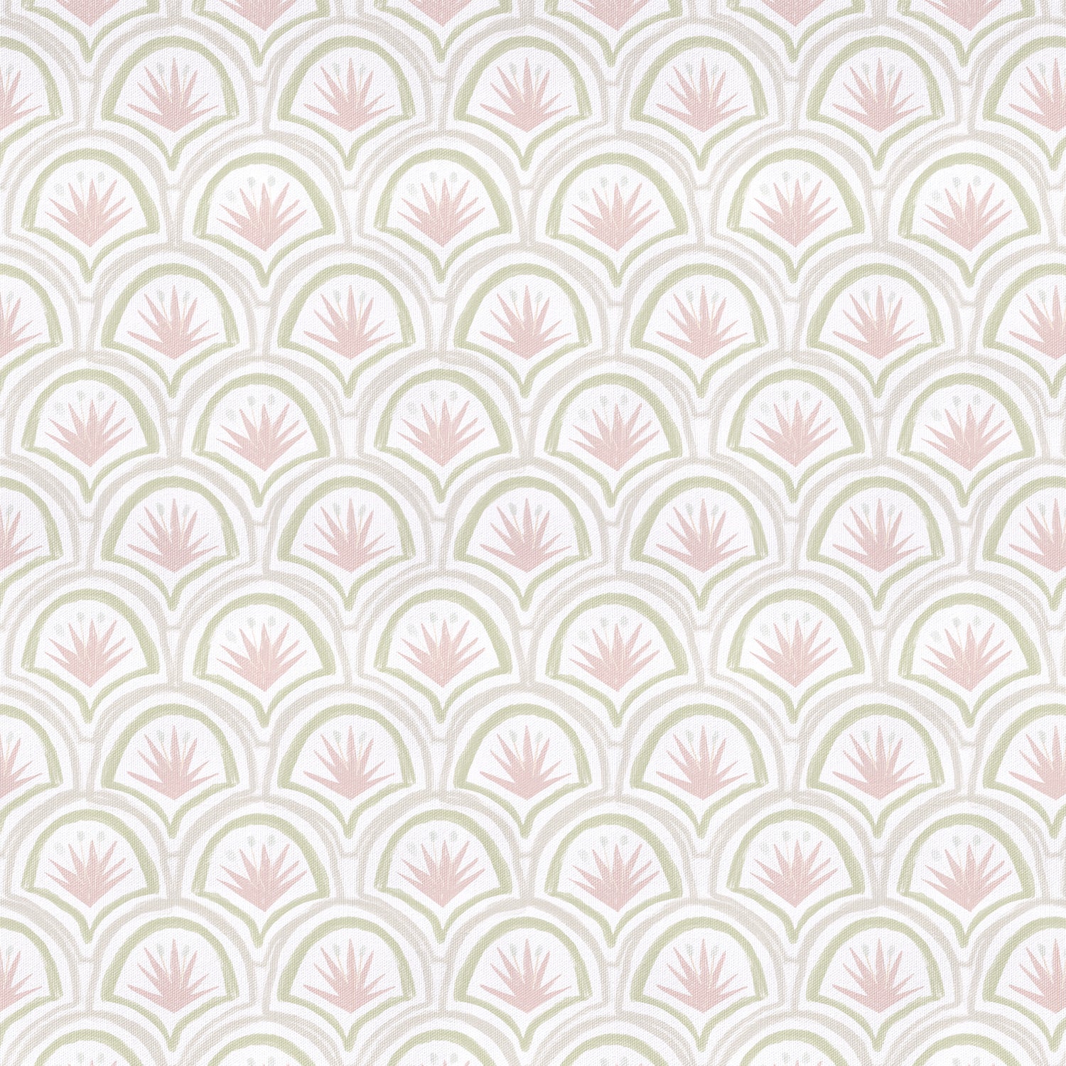 Pink Art Deco Palm Print