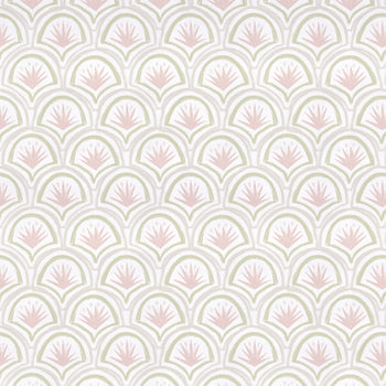 Pink Art Deco Palm Print