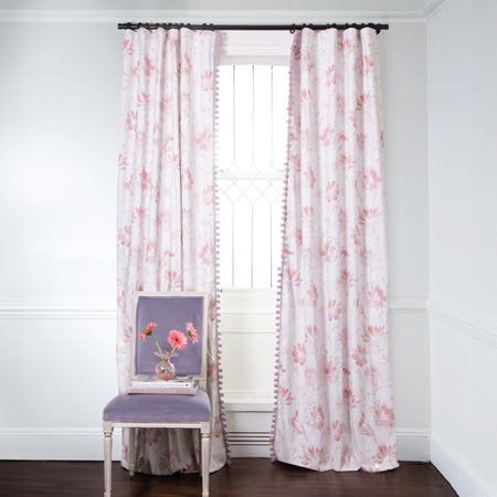 Pepper Home | Pink Floral Custom Curtains