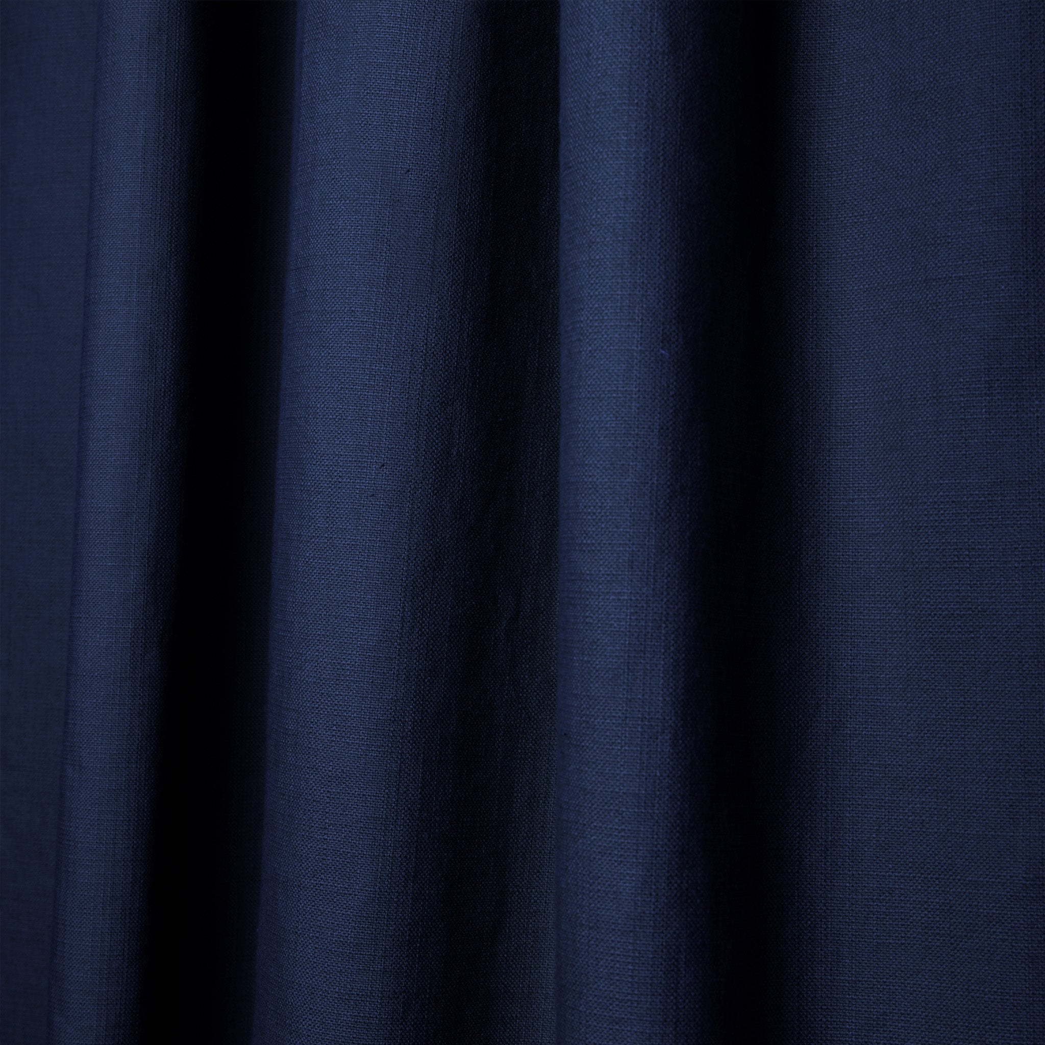 close up of Navy Blue Cotton curtain