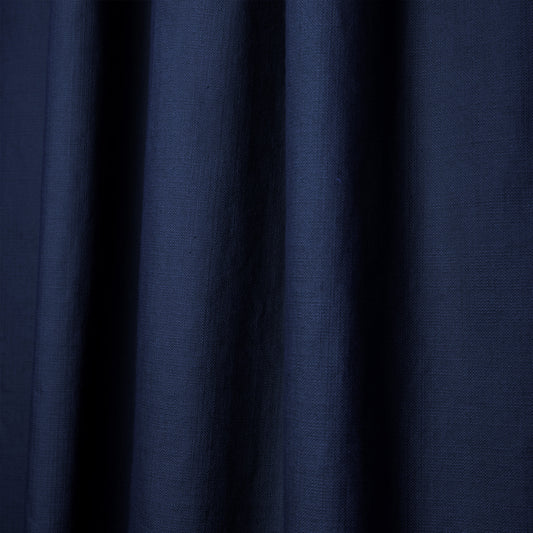 close up of Navy Blue Cotton curtain