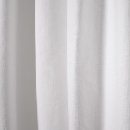 White Cotton Curtain Close-up