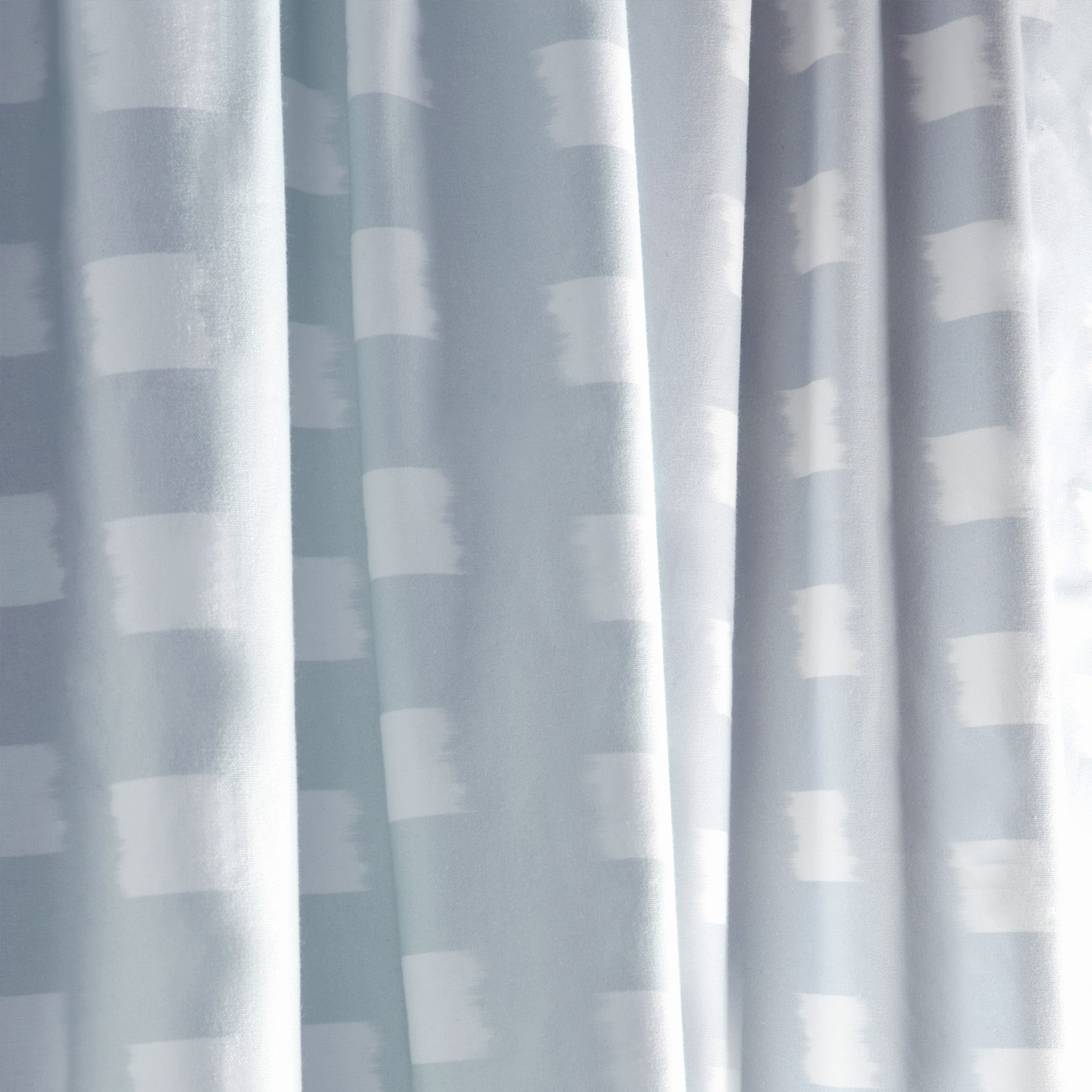 Sky Blue Pattern Printed Curtain Close-Up