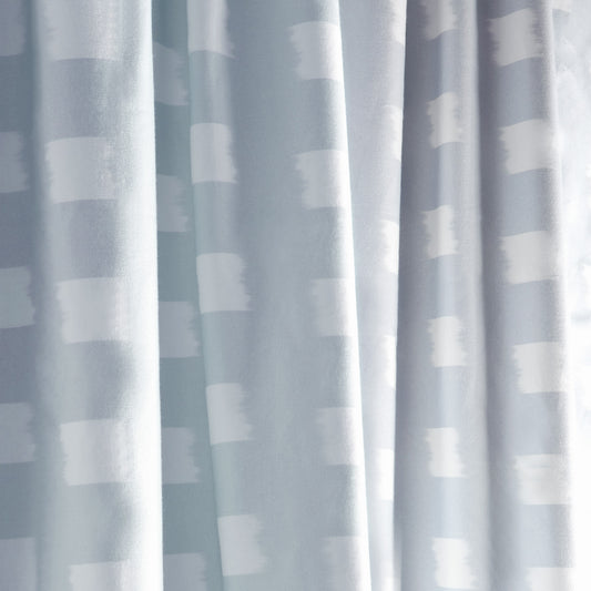 close up of Sky Blue Pattern  curtain 