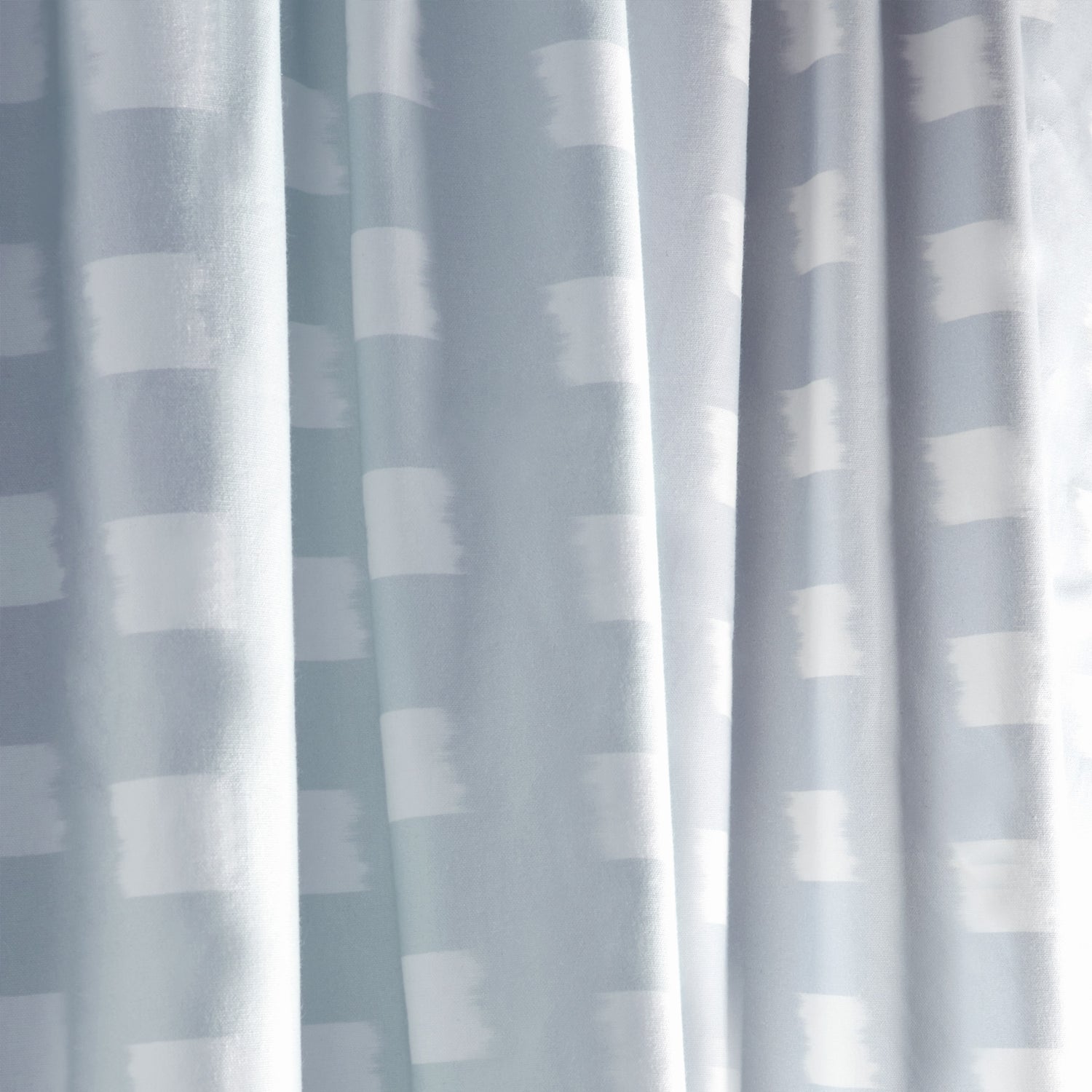 Sky Blue Pattern Printed Curtain Close-Up