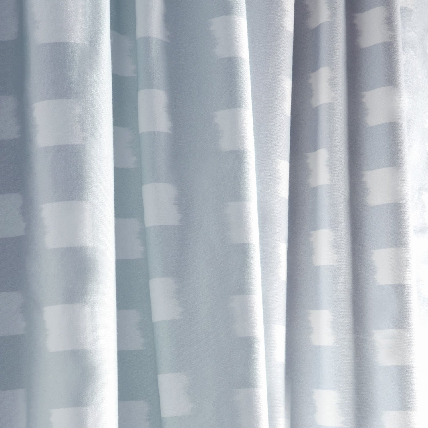 Sky Blue Pattern Printed Curtain Close-Up