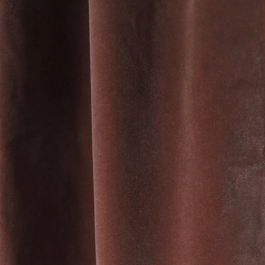 Walnut Velvet Curtain - Tailored Pleat, 50"W x 98"L, Privacy Lining, No Trim