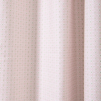 Pink Geometric Printed Curtain Close-Up