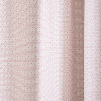 Pink Geometric Printed Curtain Close-Up