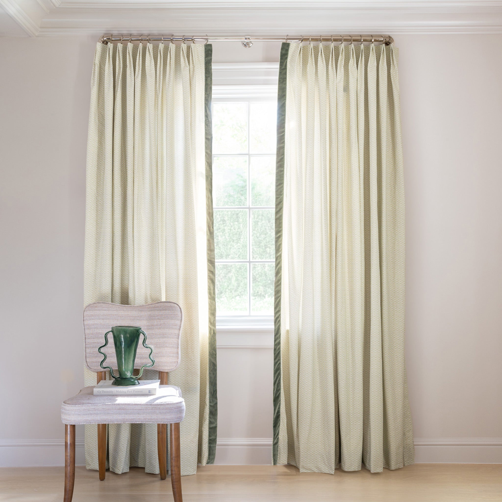 Loomi Moss Pinch Pleat Custom Curtain