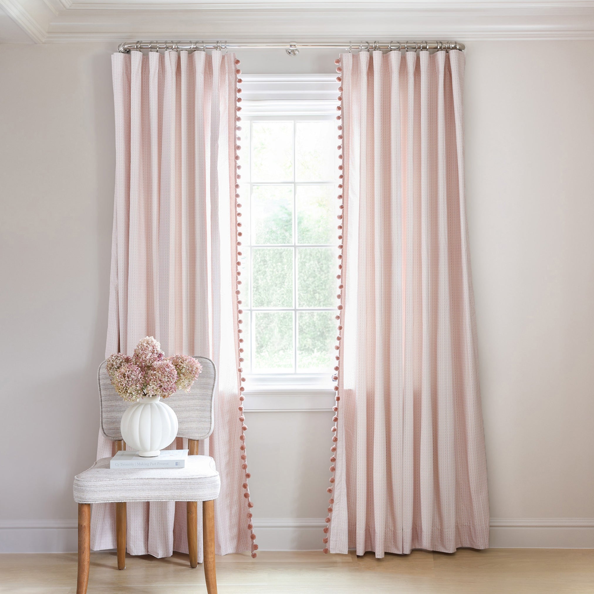 Pepper Home Pink Geometric Custom Curtains
