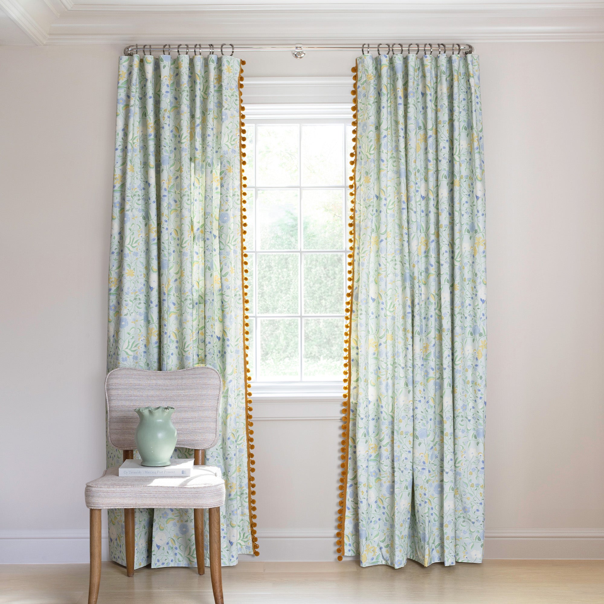 Lulie Eggshell Tailored Pleat Custom Curtain
