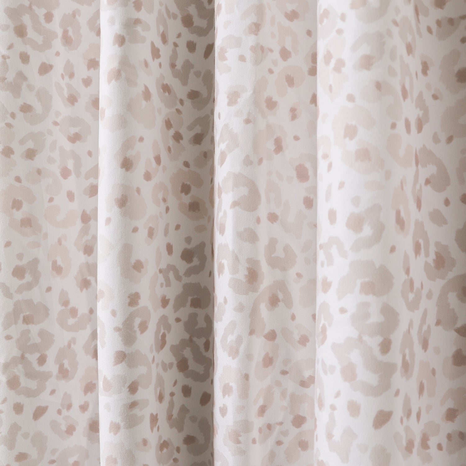 close up of Beige Animal Print Cotton curtain