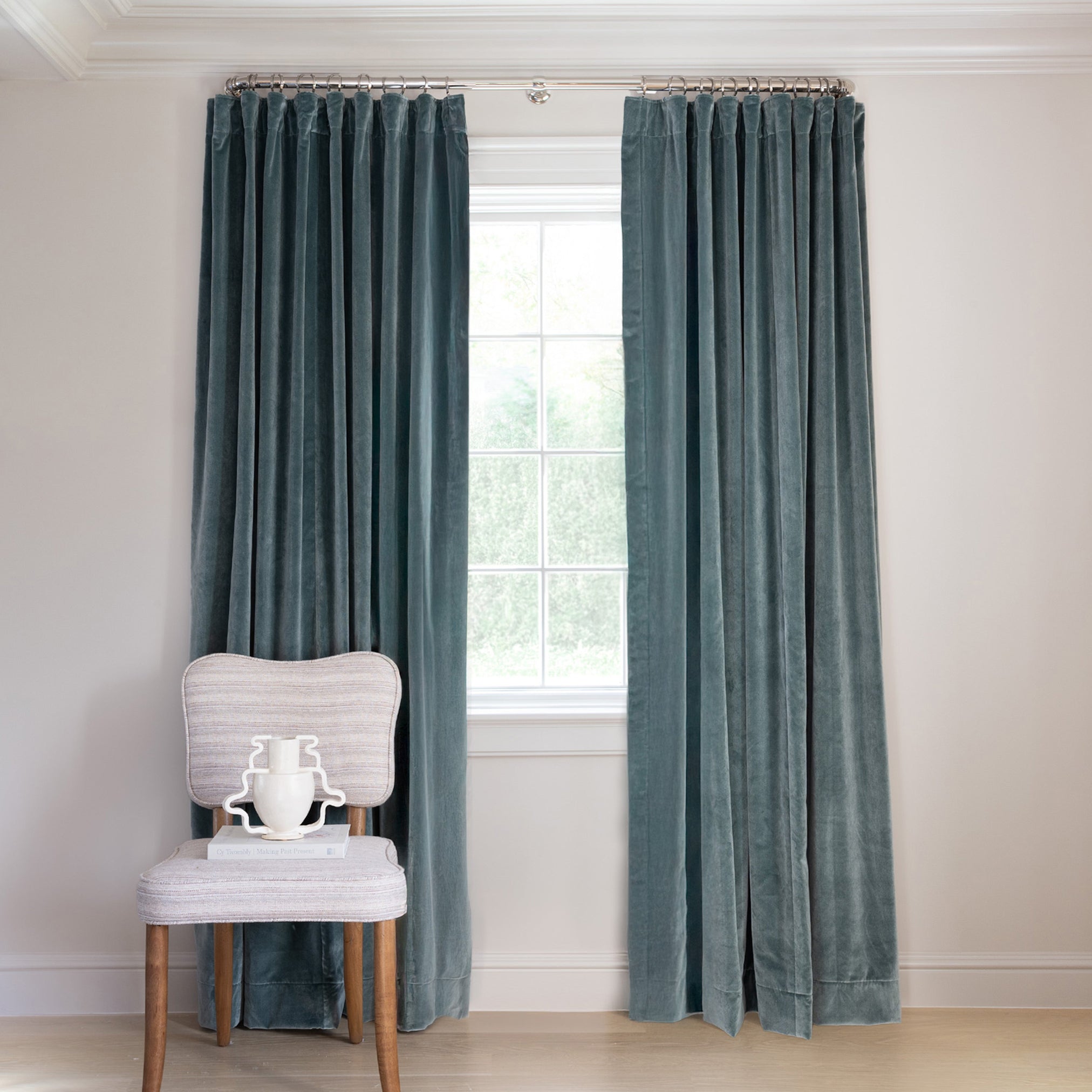 Peacock Velvet Custom Curtain