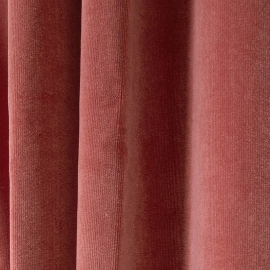 Coral Velvet Custom Curtain Close-up