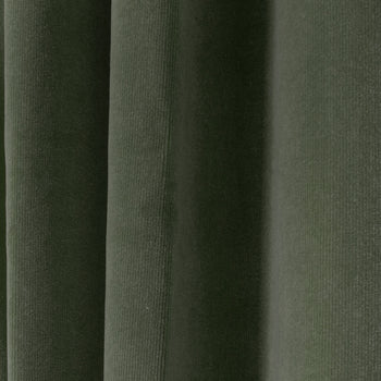 Fern Green Velvet Curtain Close-Up