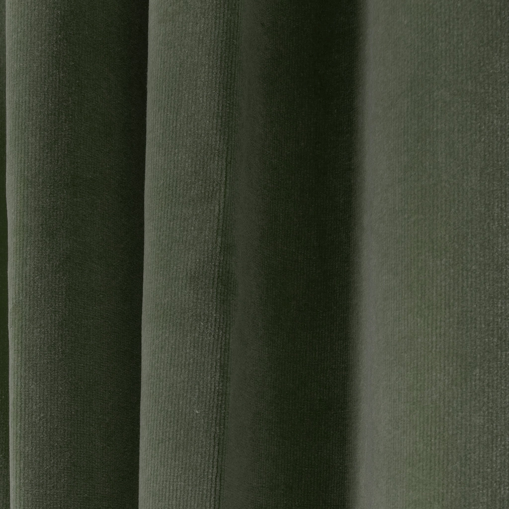Fern Velvet Curtain - Pinch Pleat, 50"W x 98"L, Blackout Lining, Cream Tassel Trim on left side
