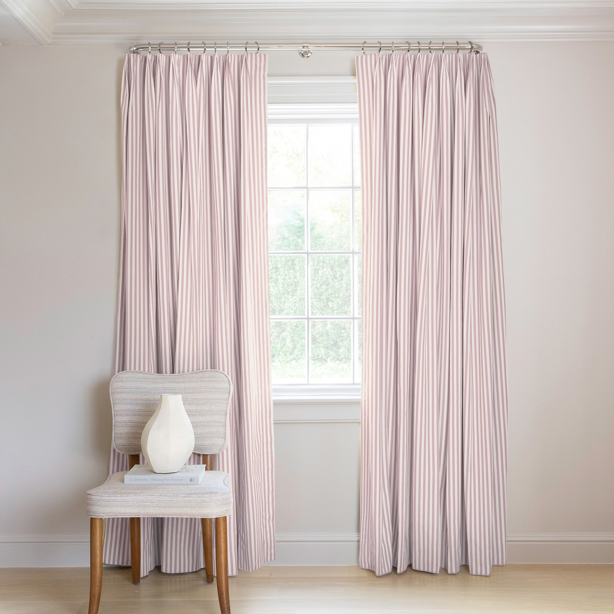 Pink Striped Curtains: Louisa Petal | Pepper Home