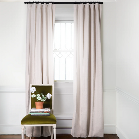 Oat Curtain - Ring Top, 25"W x 100"L, Privacy Lining, No Trim