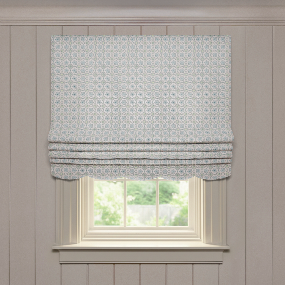  hayes sea salt custom geometric roman shade: hayes sea salt | pepper homeon white background