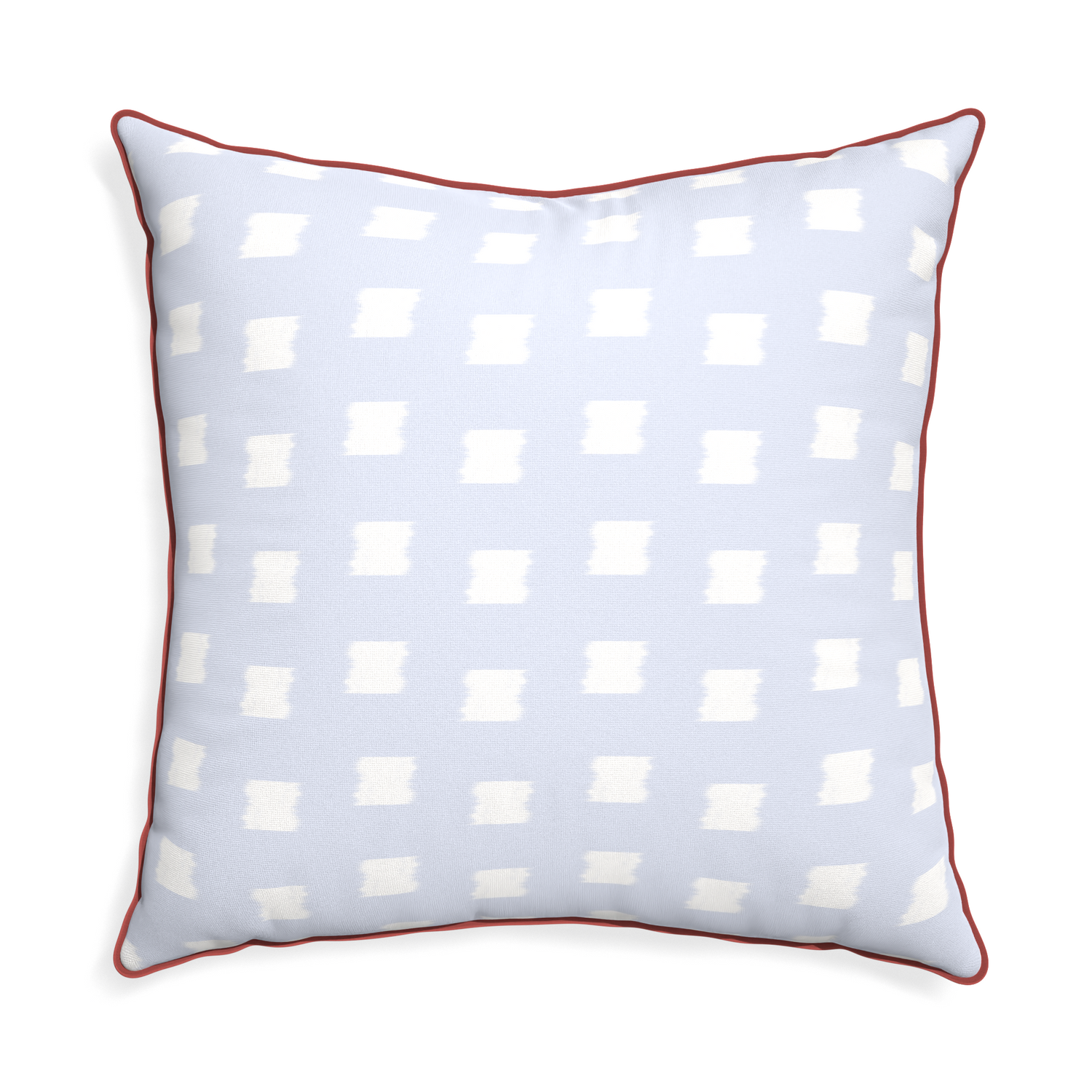 Euro-sham denton custom pillow with c piping on white background