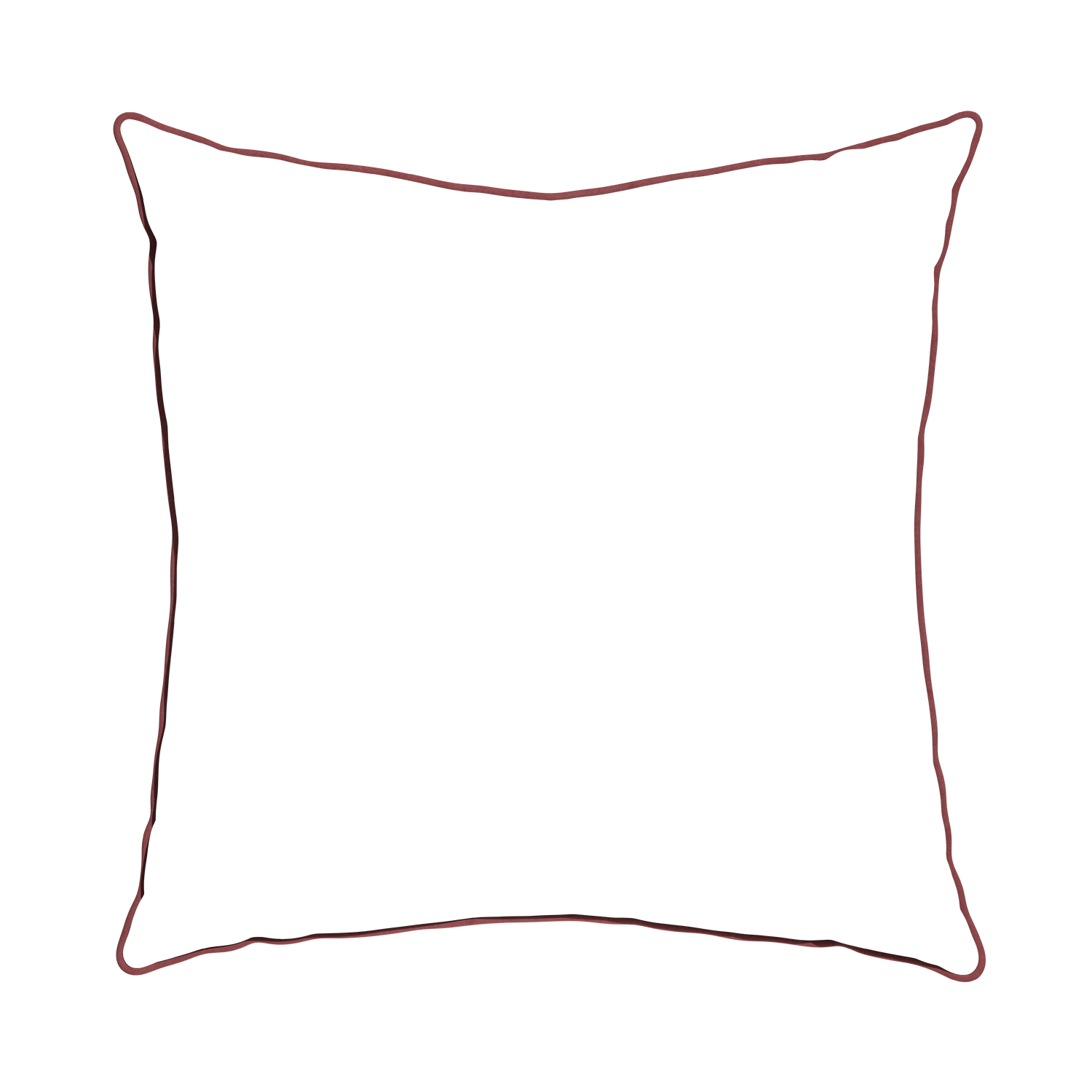 Euro-sham hayes coral custom coral geometricpillow with c piping on white background