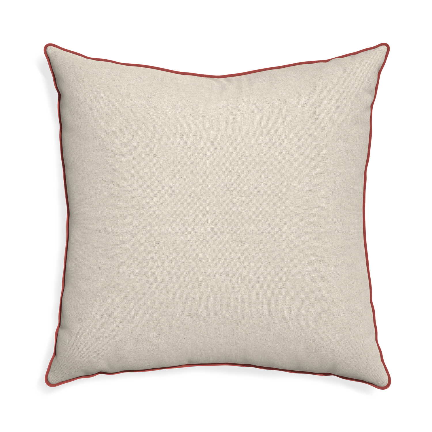 Euro-sham oat custom pillow with c piping on white background
