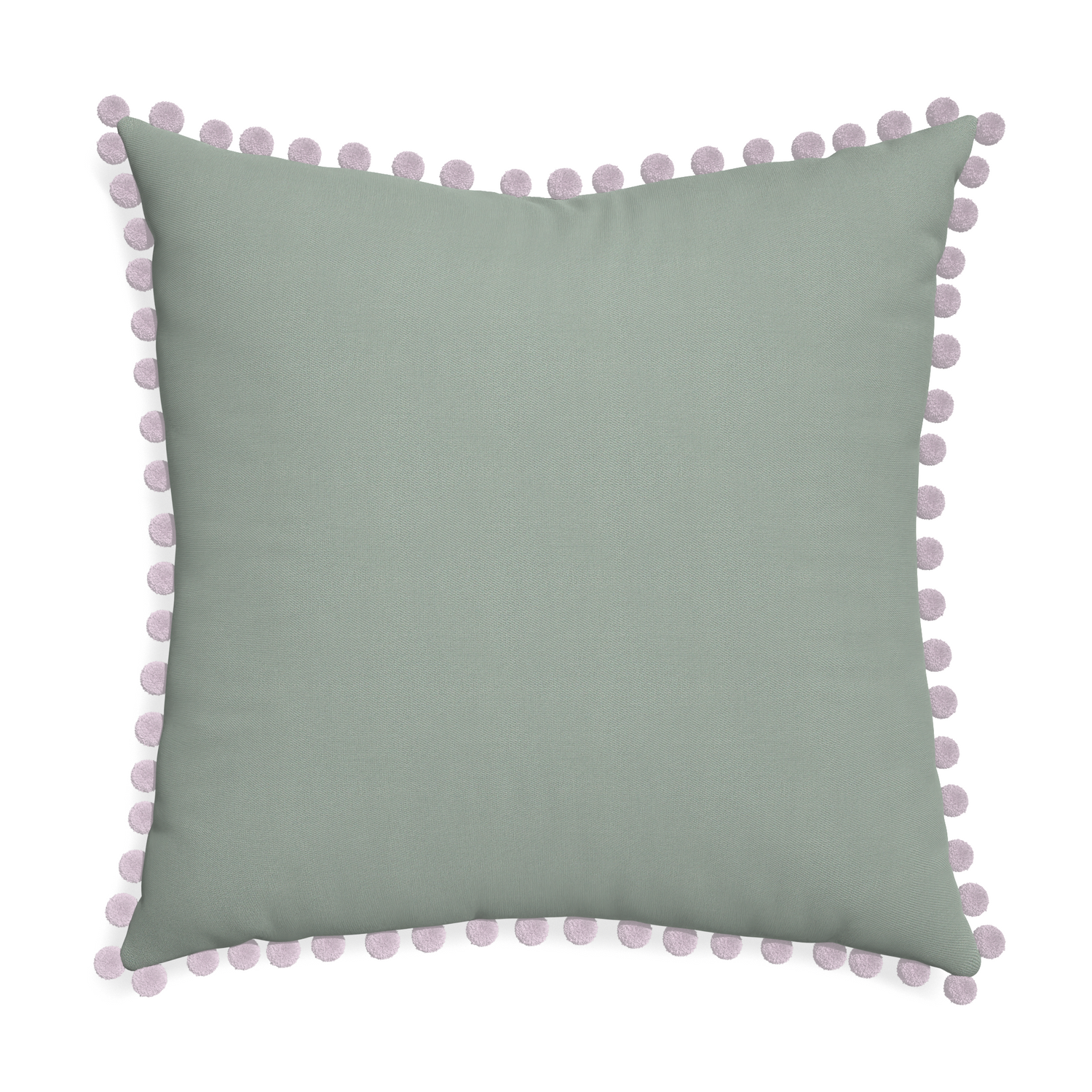 Euro-sham sage custom pillow with l on white background