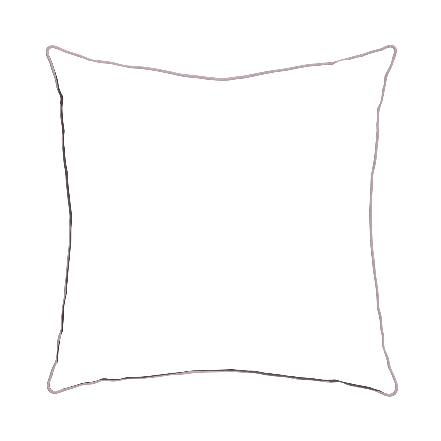 Euro-sham hayes coral custom coral geometricpillow with l piping on white background