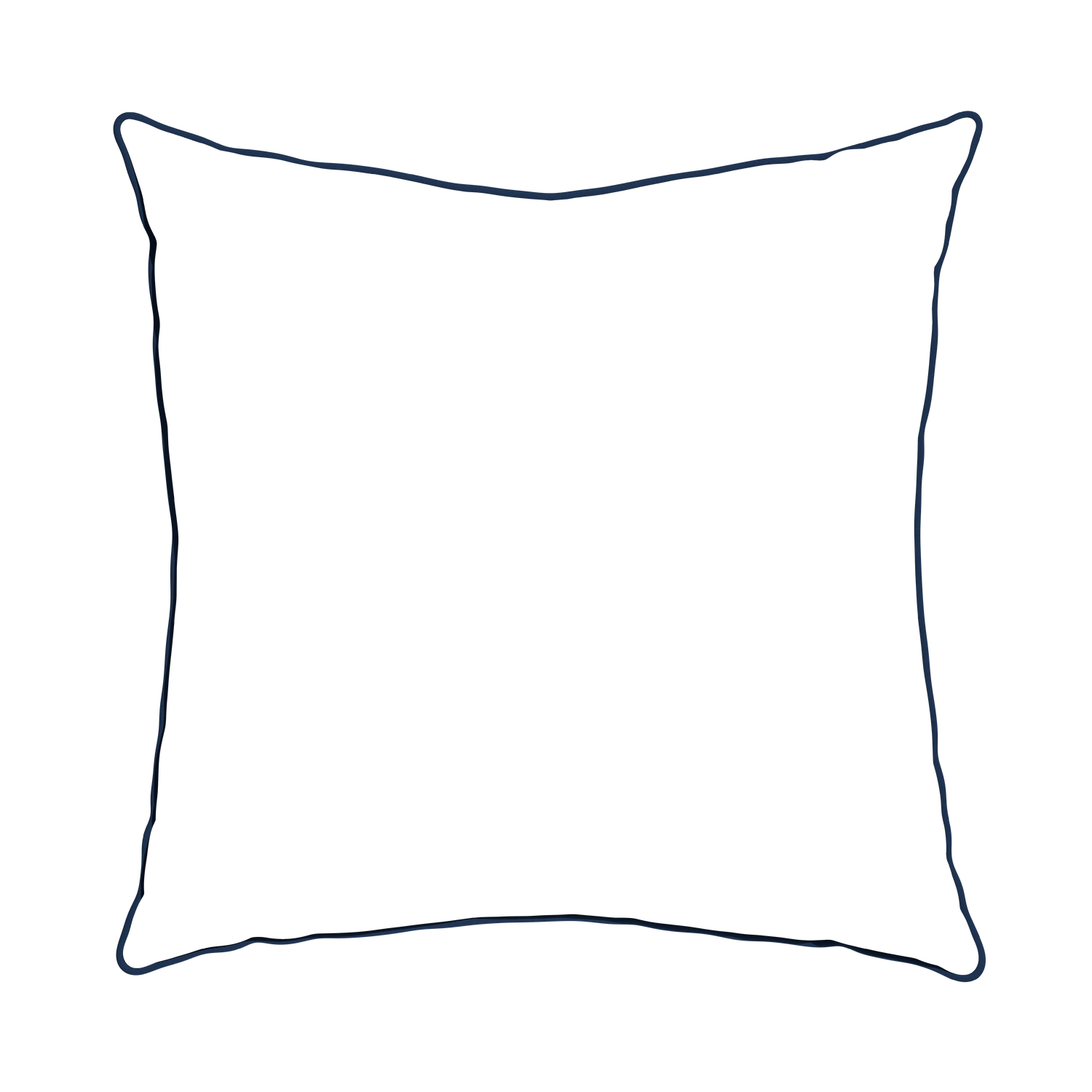 Euro-sham hayes sea salt custom blue geometric pillow with midnight piping on white background