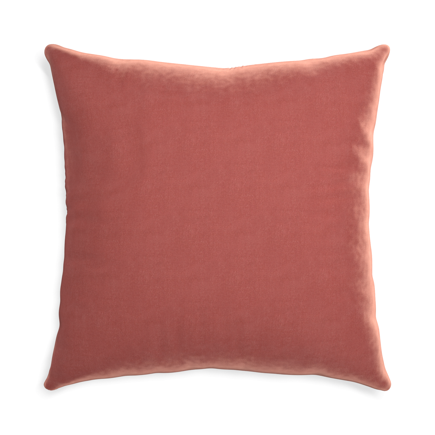 square coral velvet pillow