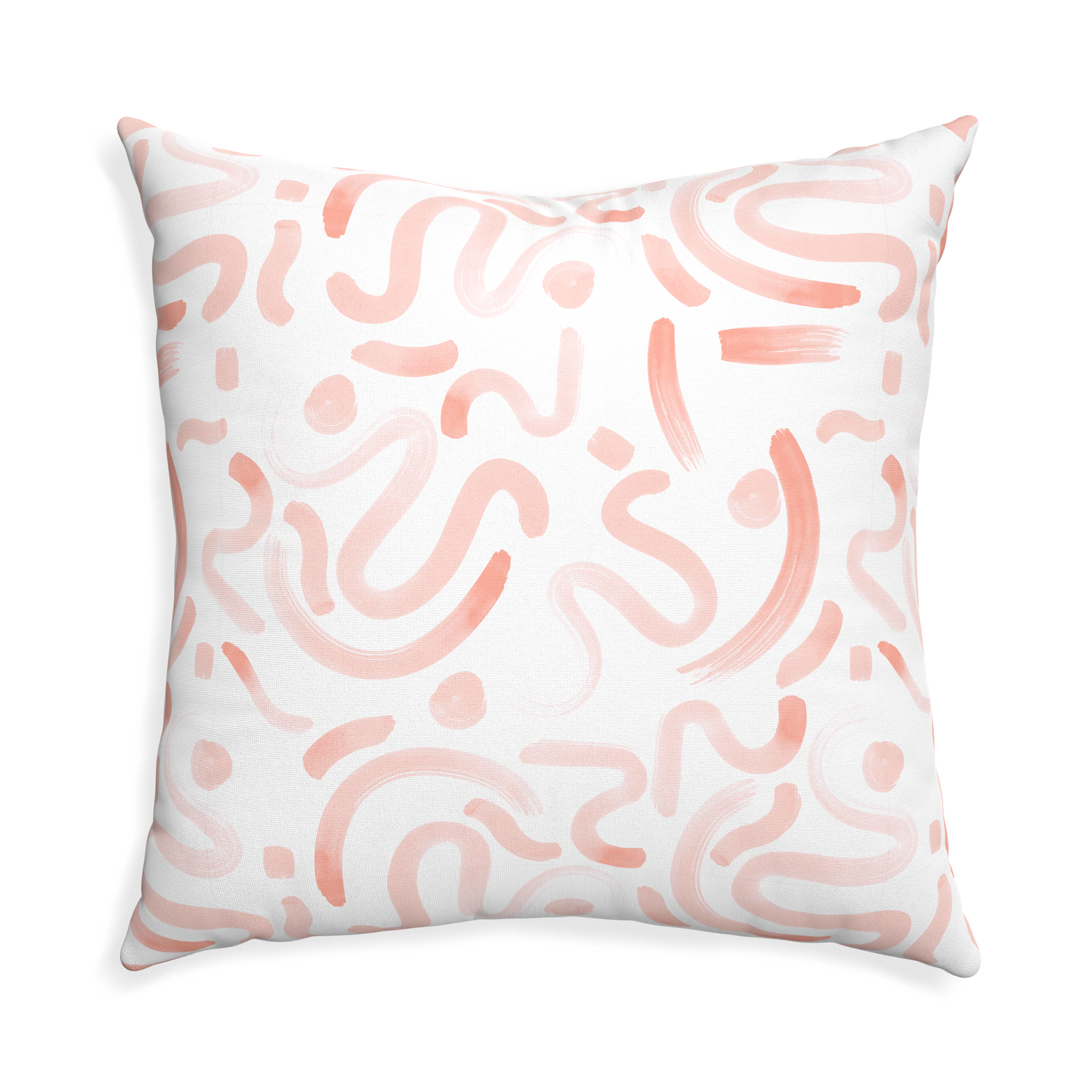 Euro-sham hockney pink custom pink graphicpillow with none on white background