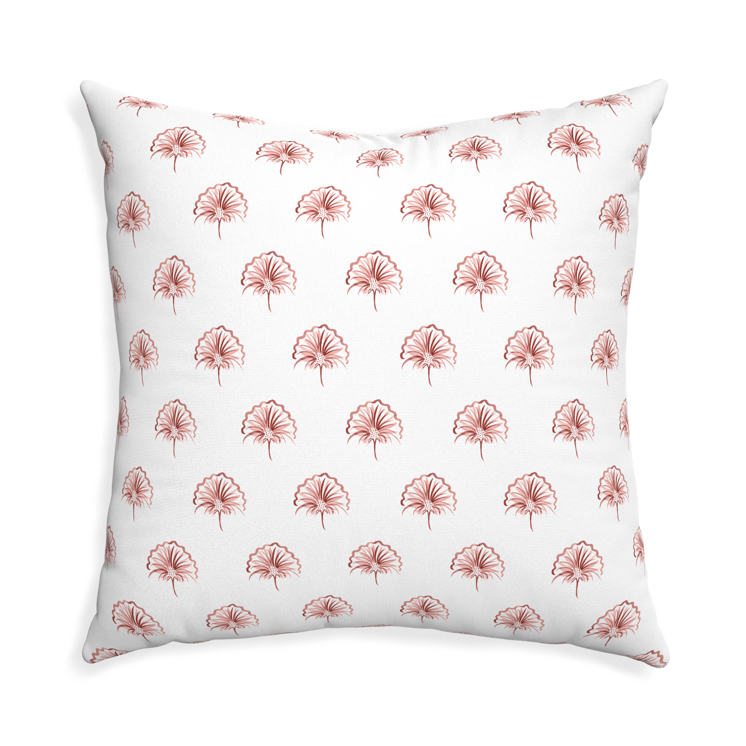 Euro-sham penelope rose custom floral pinkpillow with none on white background