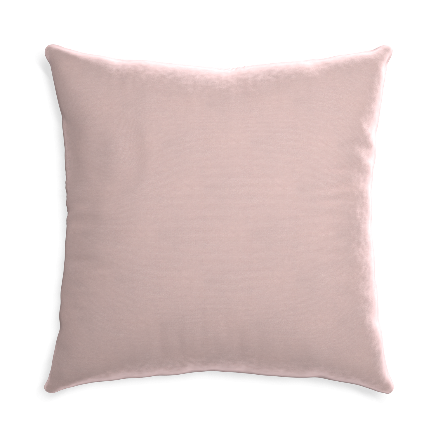 Euro-sham rose velvet custom pillow with none on white background
