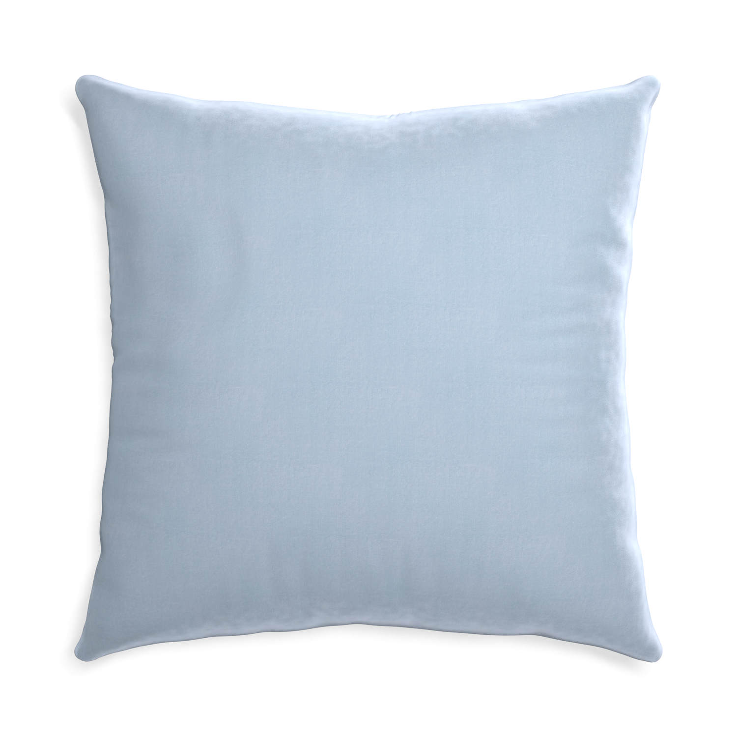 square light blue velvet pillow
