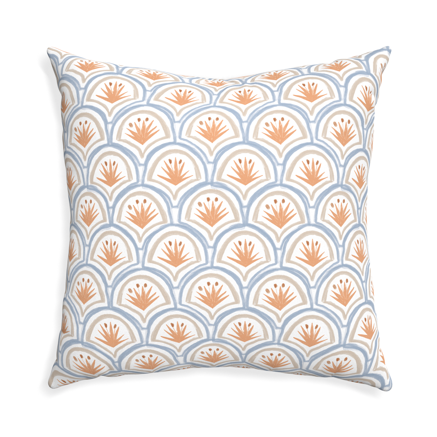 Euro-sham thatcher apricot custom pillow with none on white background