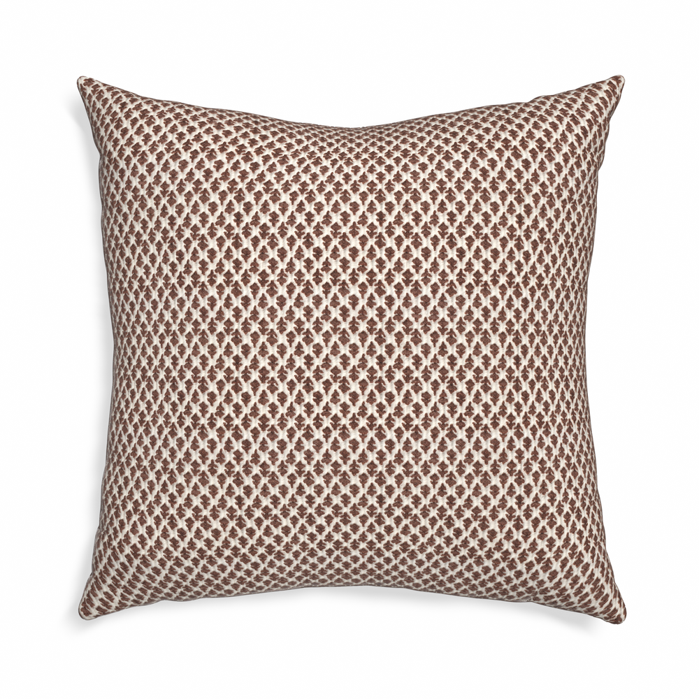 Euro-sham quinn chestnut custom pillow with n on white background