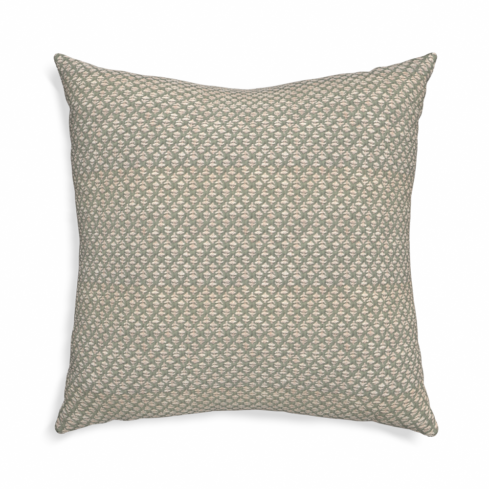 Euro-sham quinn sage custom pillow with n on white background