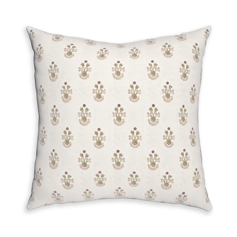 Euro-sham lucie clay custom pillow with n on white background