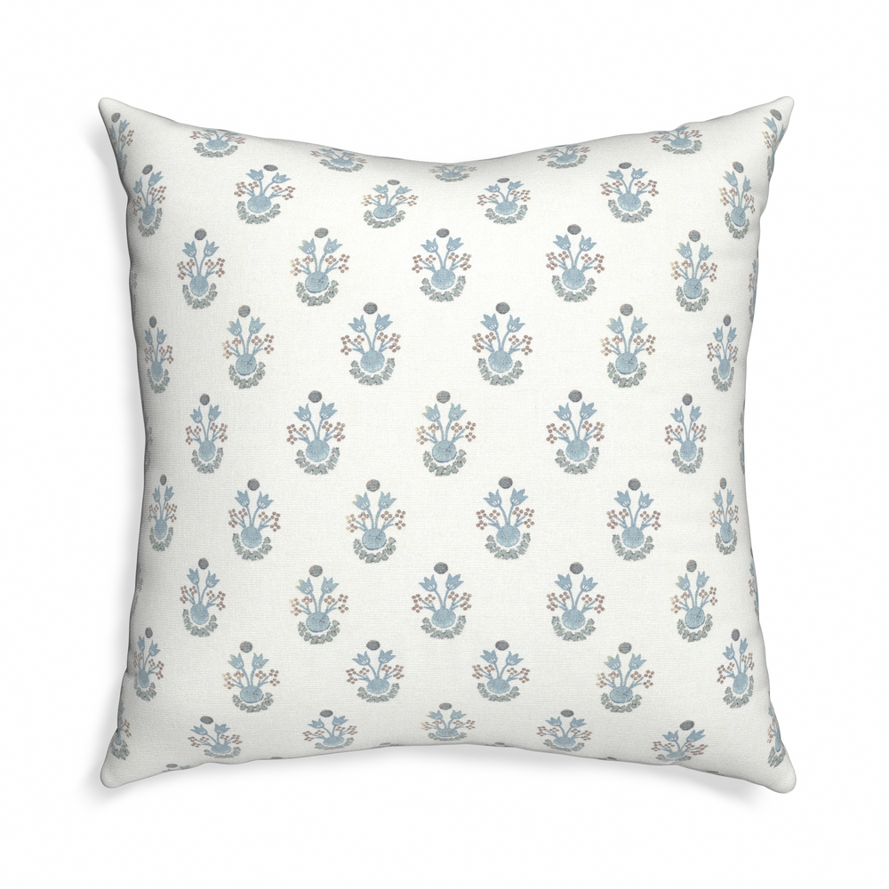 Euro-sham lucie cornflower custom pillow with n on white background