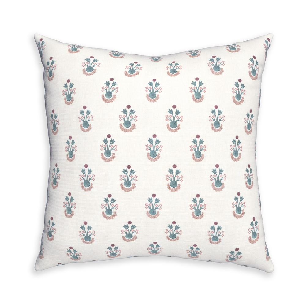 Euro-sham lucie harbor custom pillow with n on white background