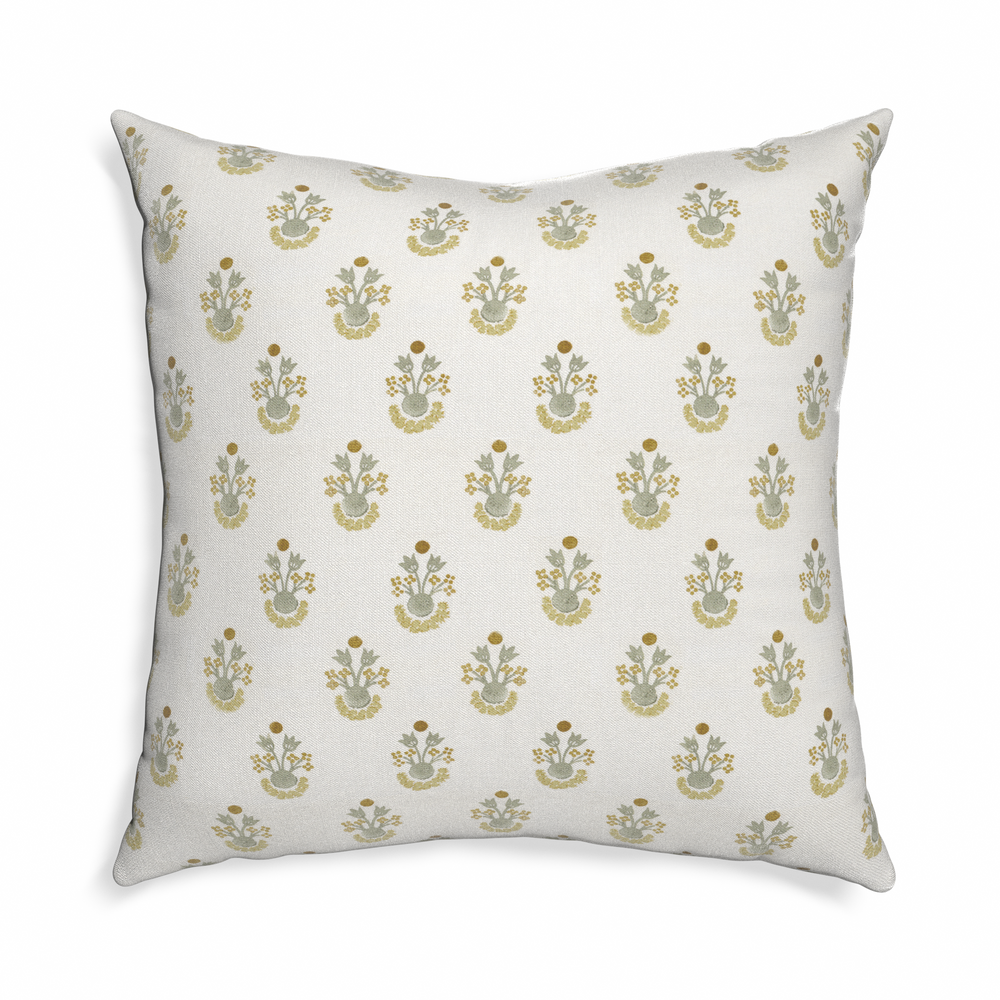 Euro-sham lucie chamomile custom pillow with n on white background