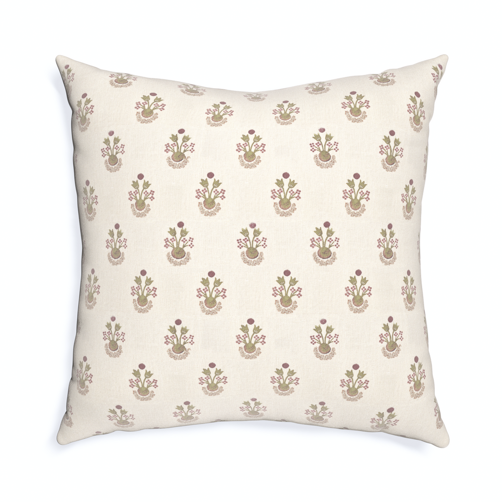 Euro-sham lucie clay custom pillow with n on white background