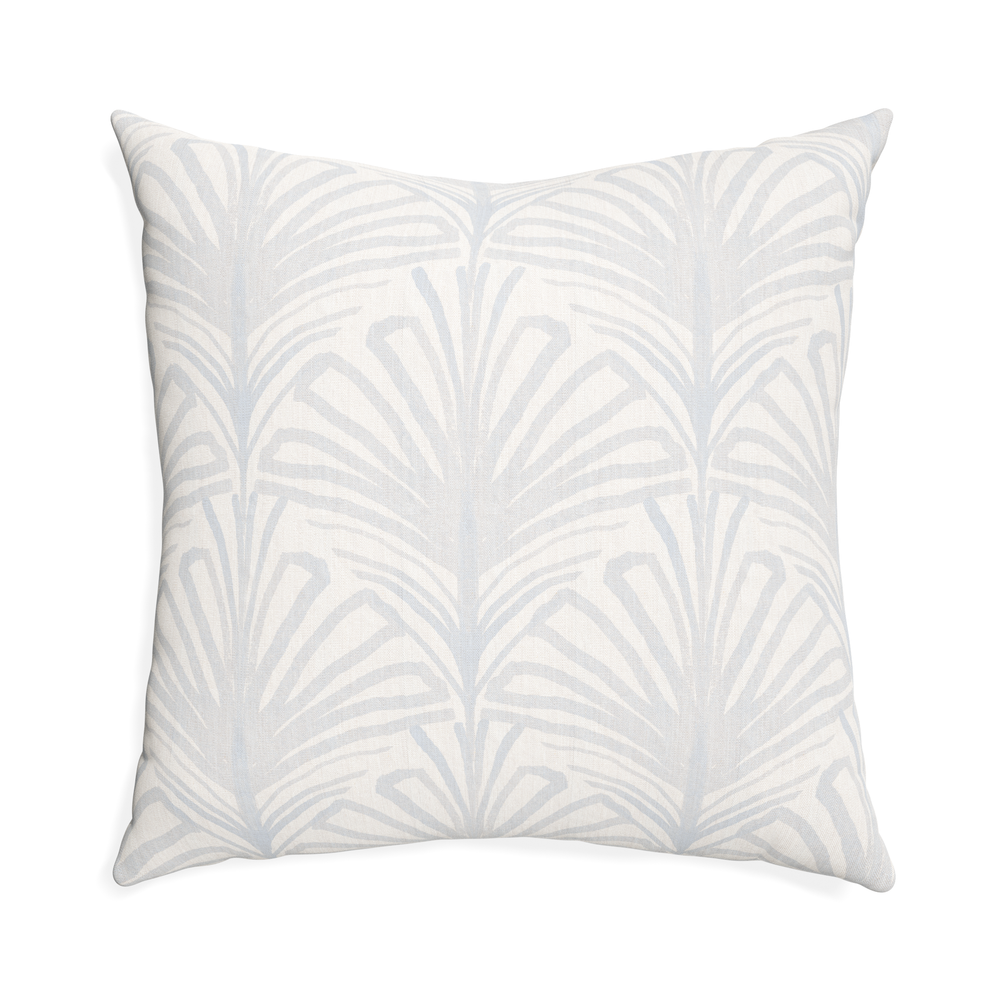 Euro-sham suzy sky custom sky blue palmpillow with n on white background