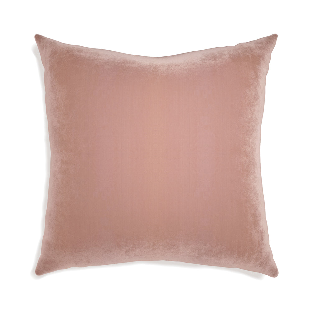 Euro-sham quartz velvet custom pillow with n on white background
