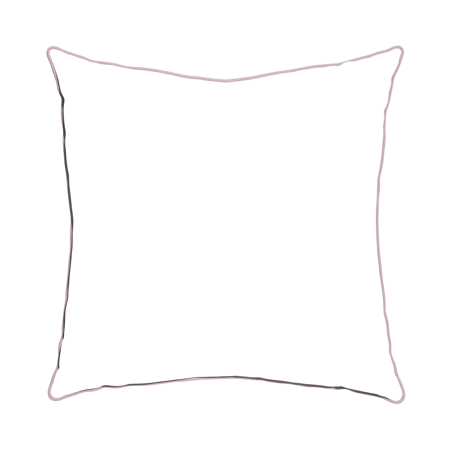 Euro-sham hayes coral custom coral geometricpillow with orchid piping on white background