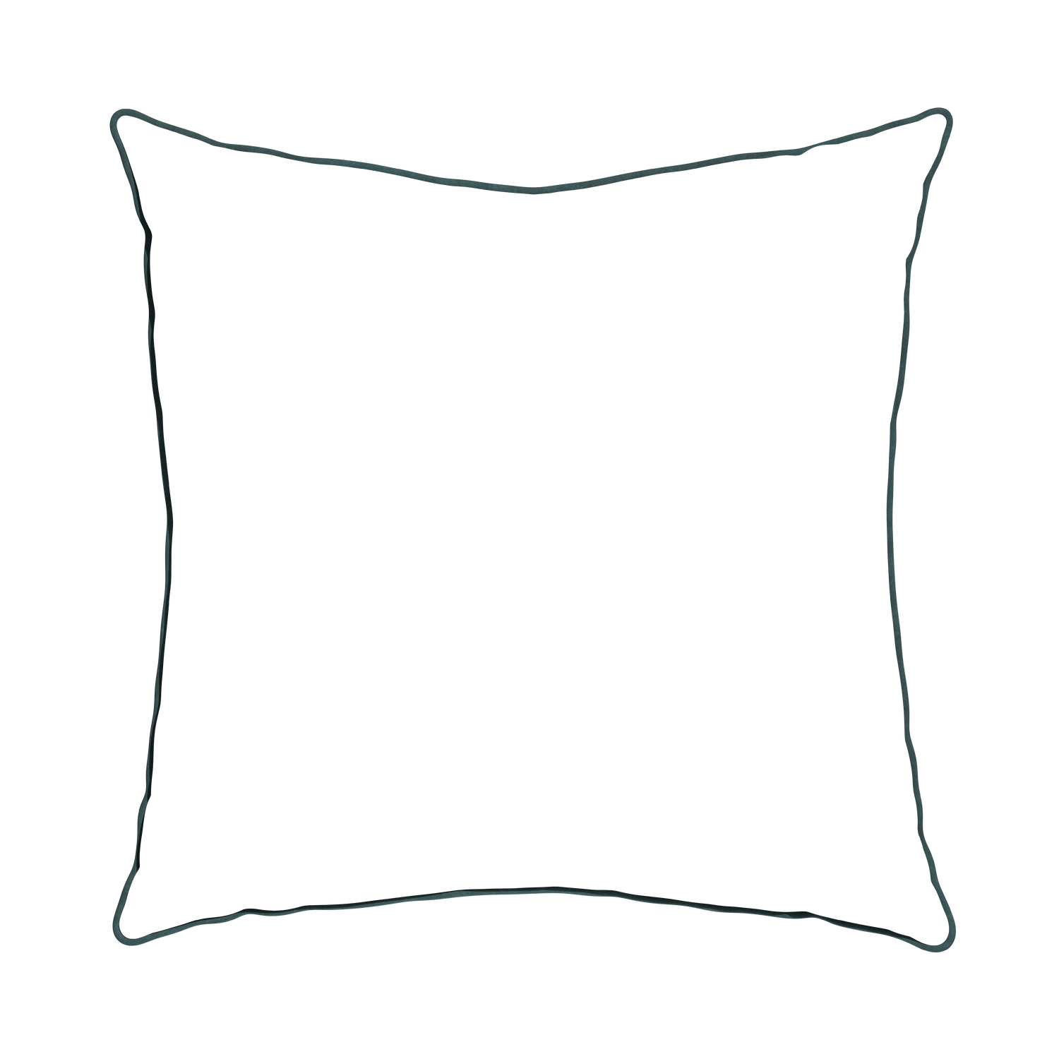 Euro-sham hayes sea salt custom blue geometric pillow with p piping on white background