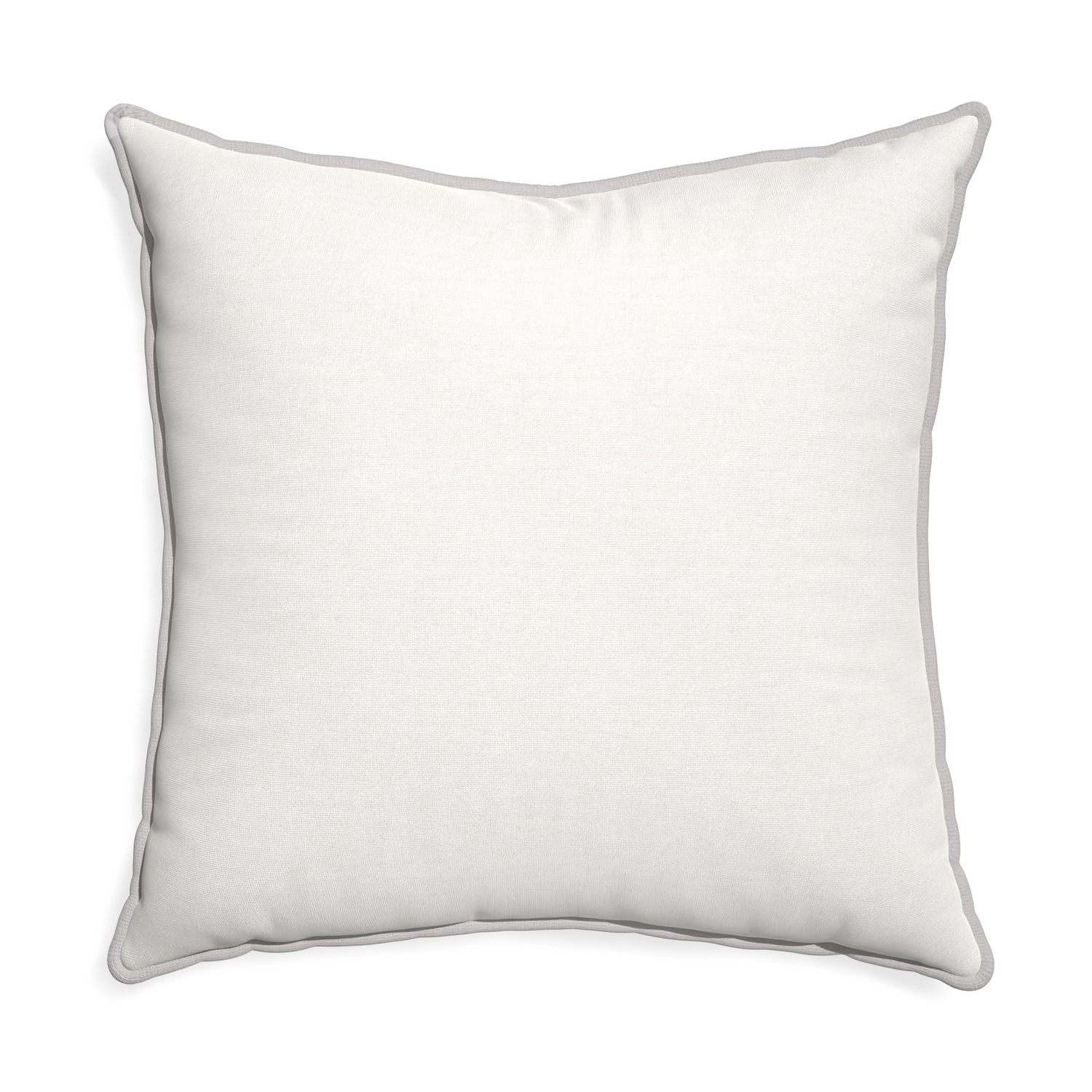Euro-sham flour custom pillow with pebble piping on white background