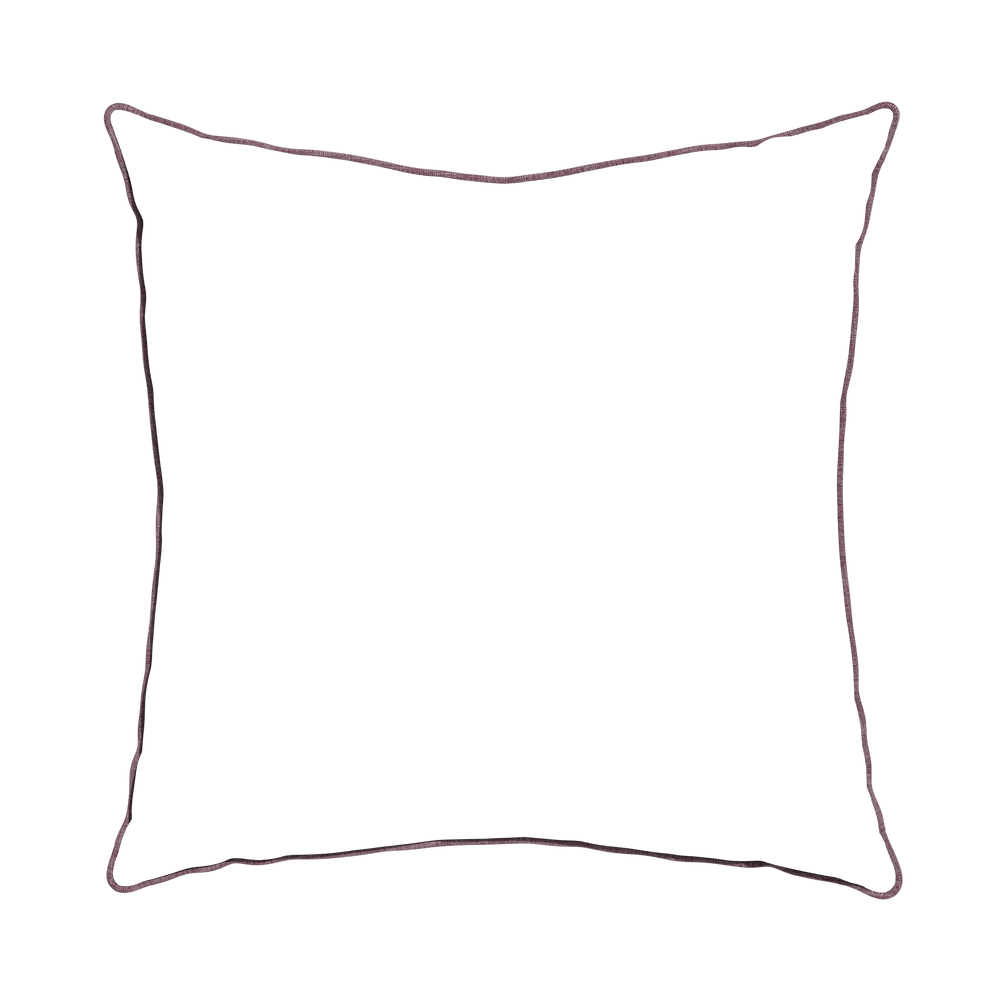 Euro-sham beatrice custom embroidered wavepillow with burgundy piping on white background
